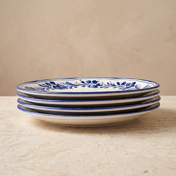 Yaprak Desenli 25 cm 4'lü Düz Servis Tabağı 6312 - 3