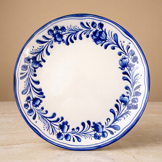 Yaprak Desenli 25 cm 4'lü Düz Servis Tabağı 6312 - 4